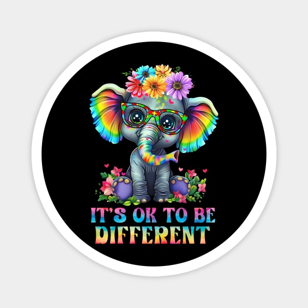 Elephant It's Ok To Be Different Magnet by antrazdixonlda